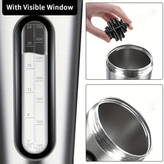 28oz Stainless Steel Protein Shaker Bottle with Shaker Ball