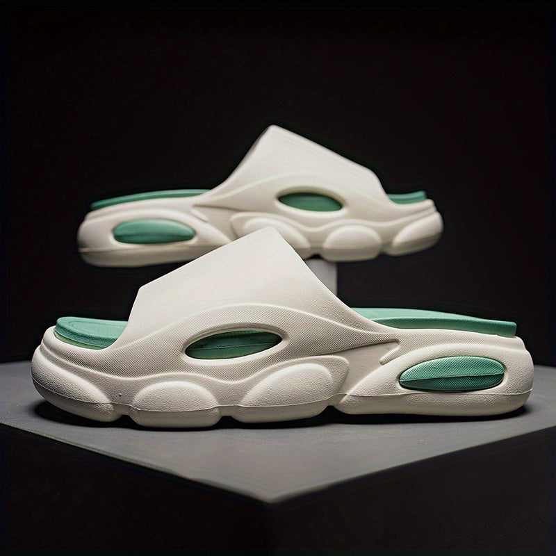 Men's Non Slip Platform Slides Soft Sole Cloud Slides for Indoor Outdoor Beach