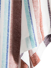 Men's Striped Print Casual Short Sleeve Shirt