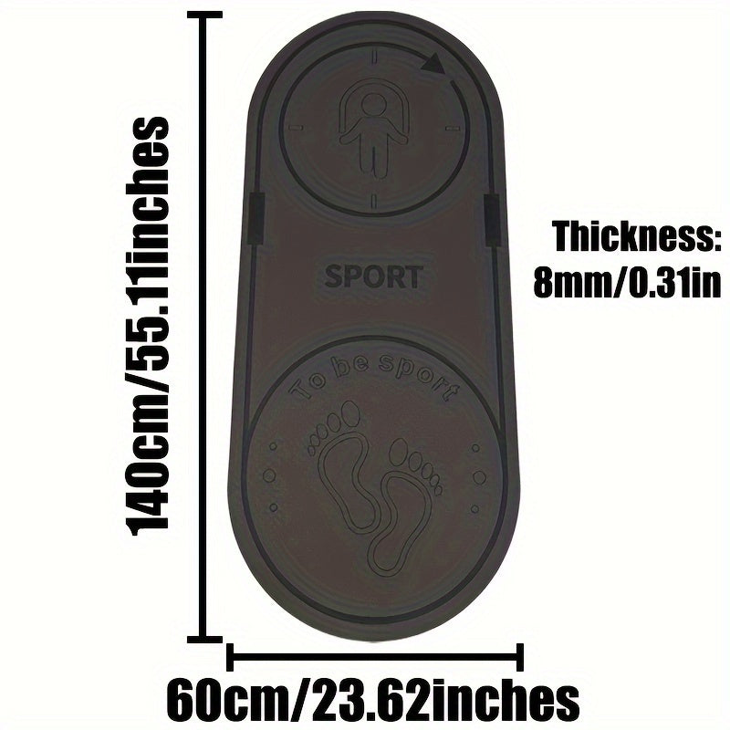 Shockproof Yoga Mat With Guide Line 60x140x0.23cm