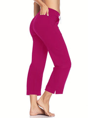 Elastic Straight Leg Yoga Pants Women's Activewear