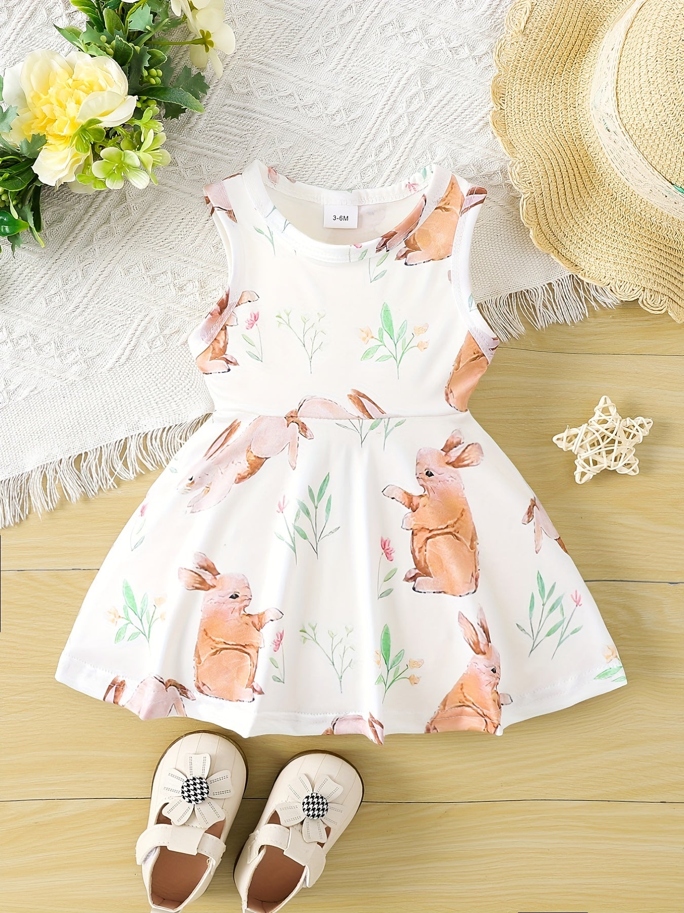 European & American Baby Girls Fawn Dress