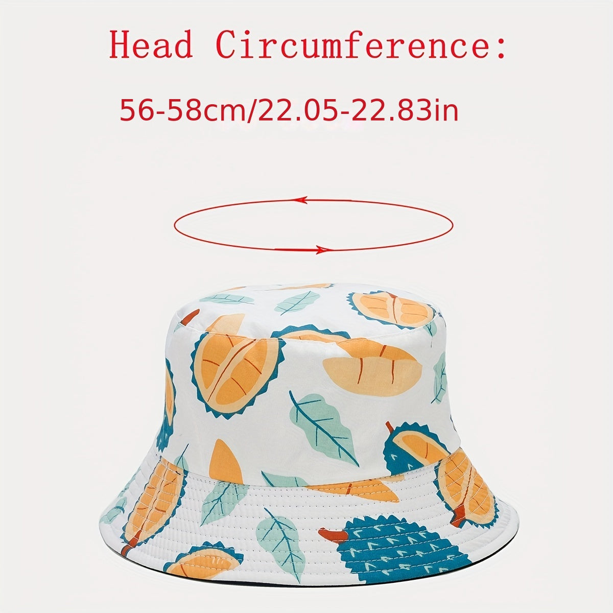 Creative Tropical Fruit Garnet Bucket Hat for Men and Women