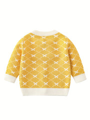 Baby Girls Ruffle Trim Knit Cardigan for Spring