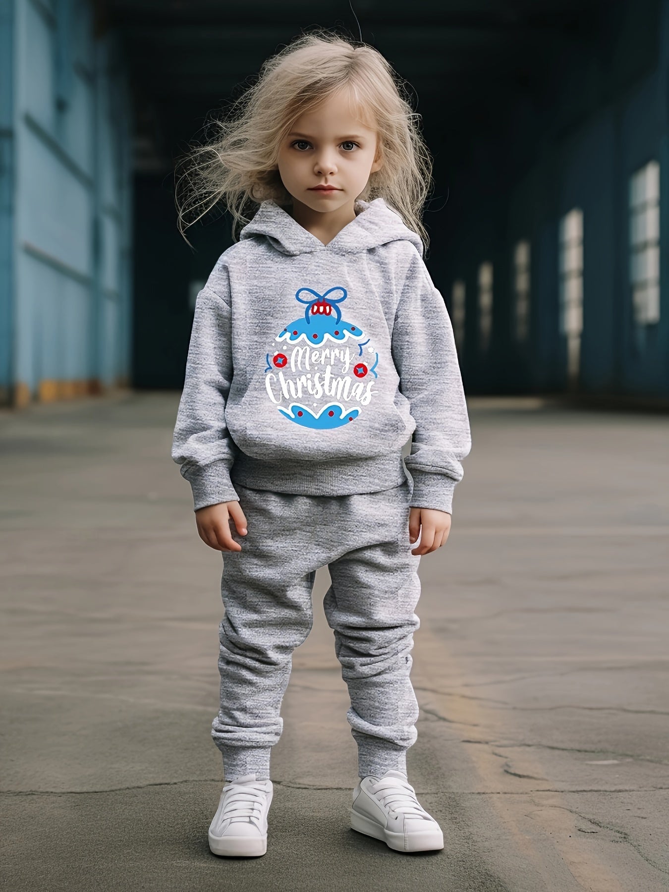 OERYUI Christmas Outfits 2pcs Girls Hoodies Jogger Pants Set