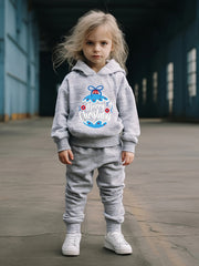 OERYUI Christmas Outfits 2pcs Girls Hoodies Jogger Pants Set