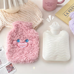 Cartoon Hand Warmer Plush Cover Portable Hot Water Bag