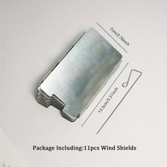 11pcs Camping Windshield Stove Gas Outdoor Portable Screen Deflector