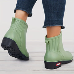 Women's Solid Rainboots Waterproof Outdoor Boots