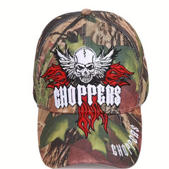 Unisex Skeleton Embroidered Baseball Cap Sunshade Breathable Adjustable