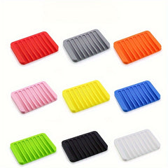 Silicone Soap Dish Non-slip Drainable Soap Pad Quick Drain Box