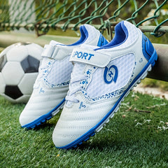 Boys Hook & Loop TF Soccer Cleats Comfortable Sport Shoes Kids Children