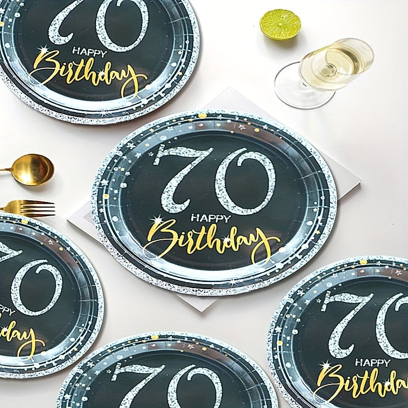 70th Birthday Cheers To 70 Years Paper Plates (20pcs)