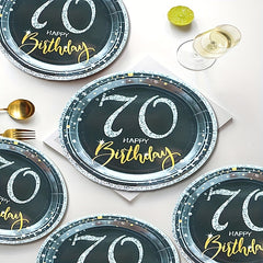 70th Birthday Cheers To 70 Years Paper Plates (20pcs)