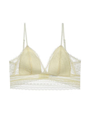 Floral Lace Triangle Bralette Lightweight Wireless Bra