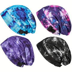 Tie Dye Beanie Hip Hop Hat Unisex Slouchy Lightweight Elastic Skull Cap