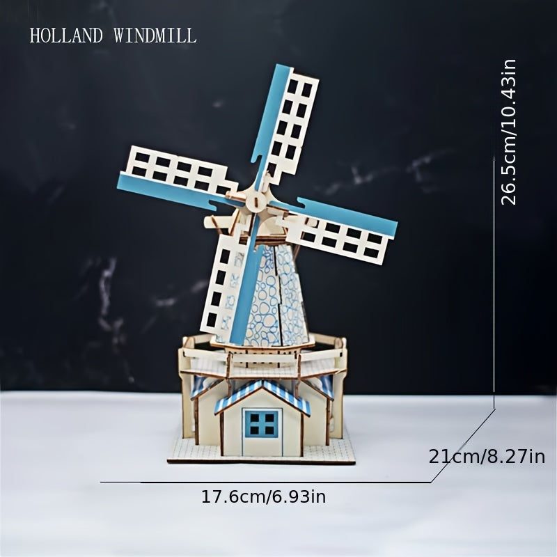 Wooden 3D Jigsaw Puzzle Ornaments Educational Game Toys