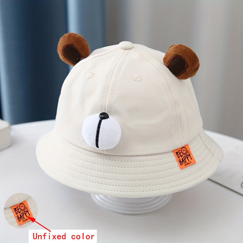 Baby Boys Bear Fisherman's Hat Sunscreen Bucket Cap Outdoor Hiking