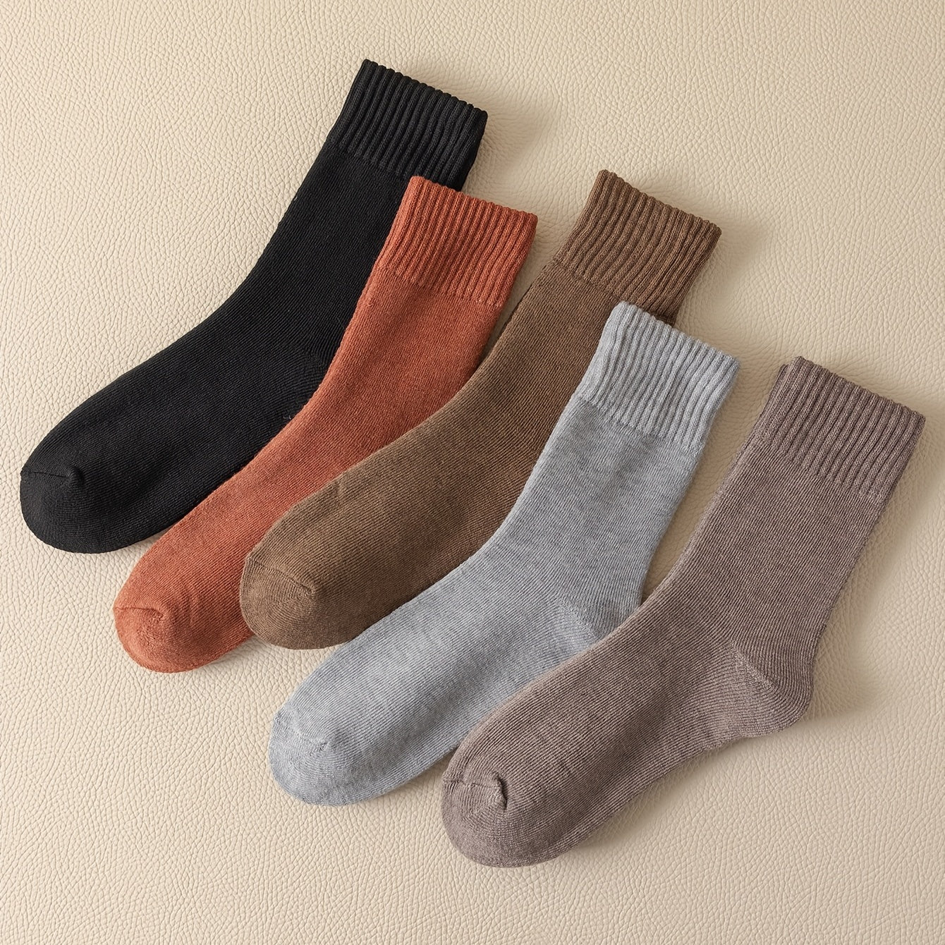 5 Pairs Winter Thermal Snow Crew Socks Women's Stockings & Hosiery