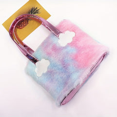 Plush Girls Wallet Reflective Cartoon Cloud Decoration