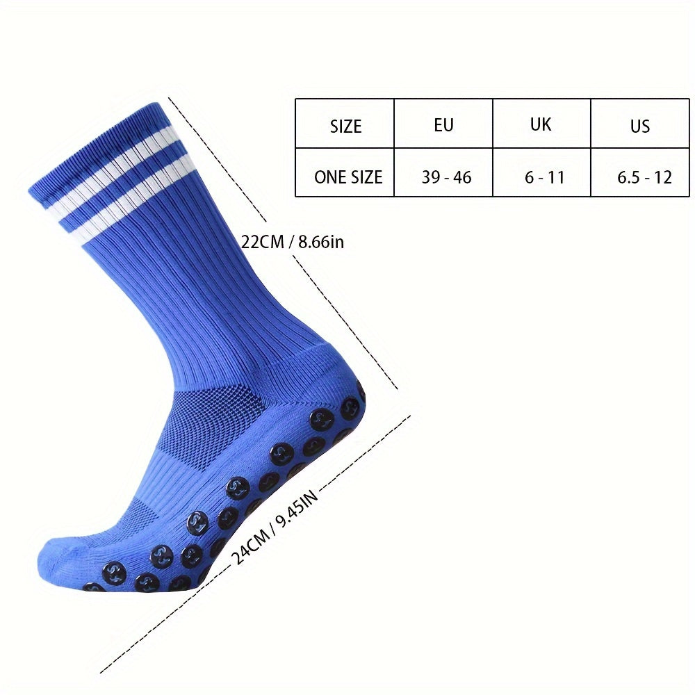Men's Soccer Socks Non-slip Thickened Grip Crew Socks