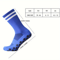 Men's Soccer Socks Non-slip Thickened Grip Crew Socks
