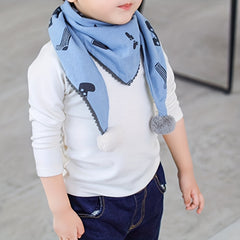 Kids' Warm Triangle Towel for Autumn & Winter
