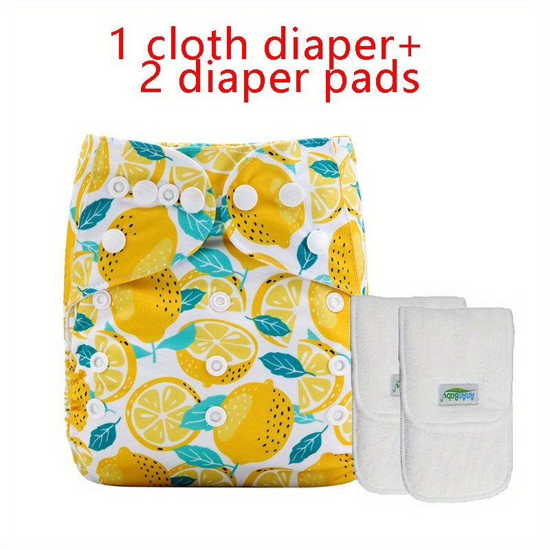 Skin Friendly Cloth Diapers For Infants Leak Proof Printed Brushed Lining