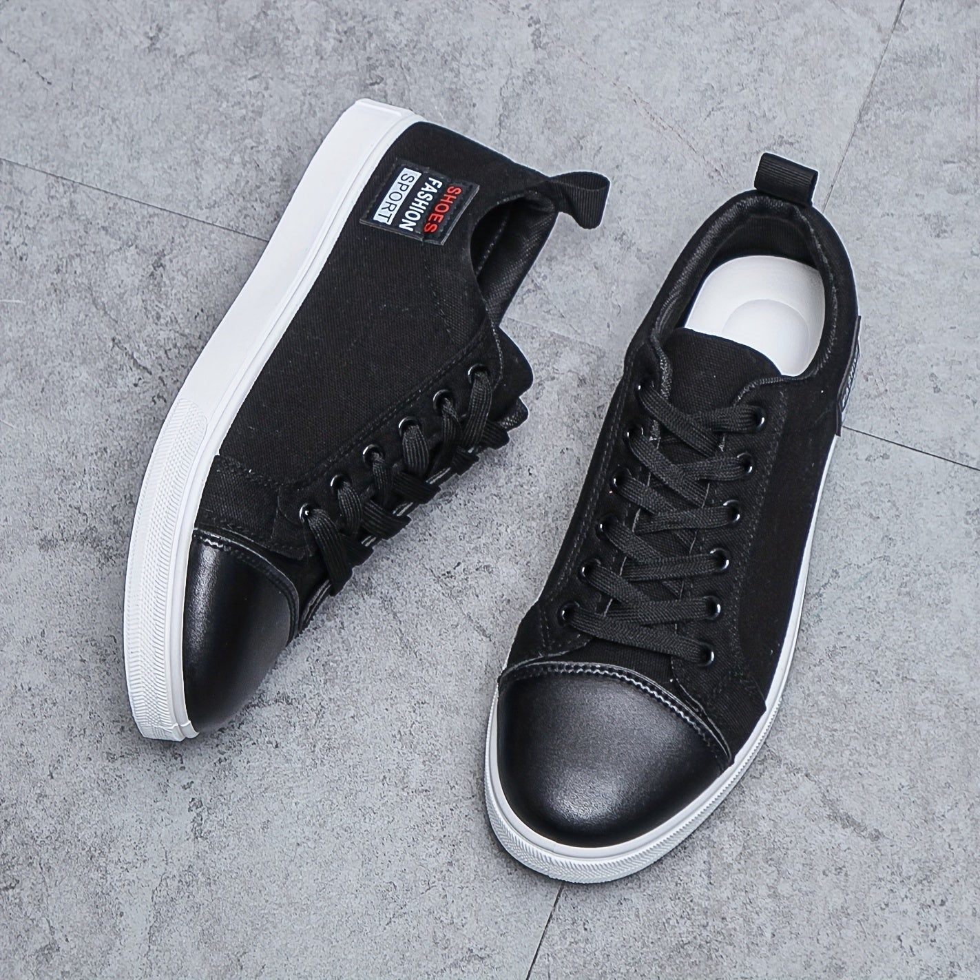 Men's Canvas Sneakers Anti-Skid Lace Up Walking Shoes