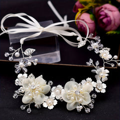 Faux Pearl Bridal Garter Belt Rhinestone Strappy Leg Suspender Belts