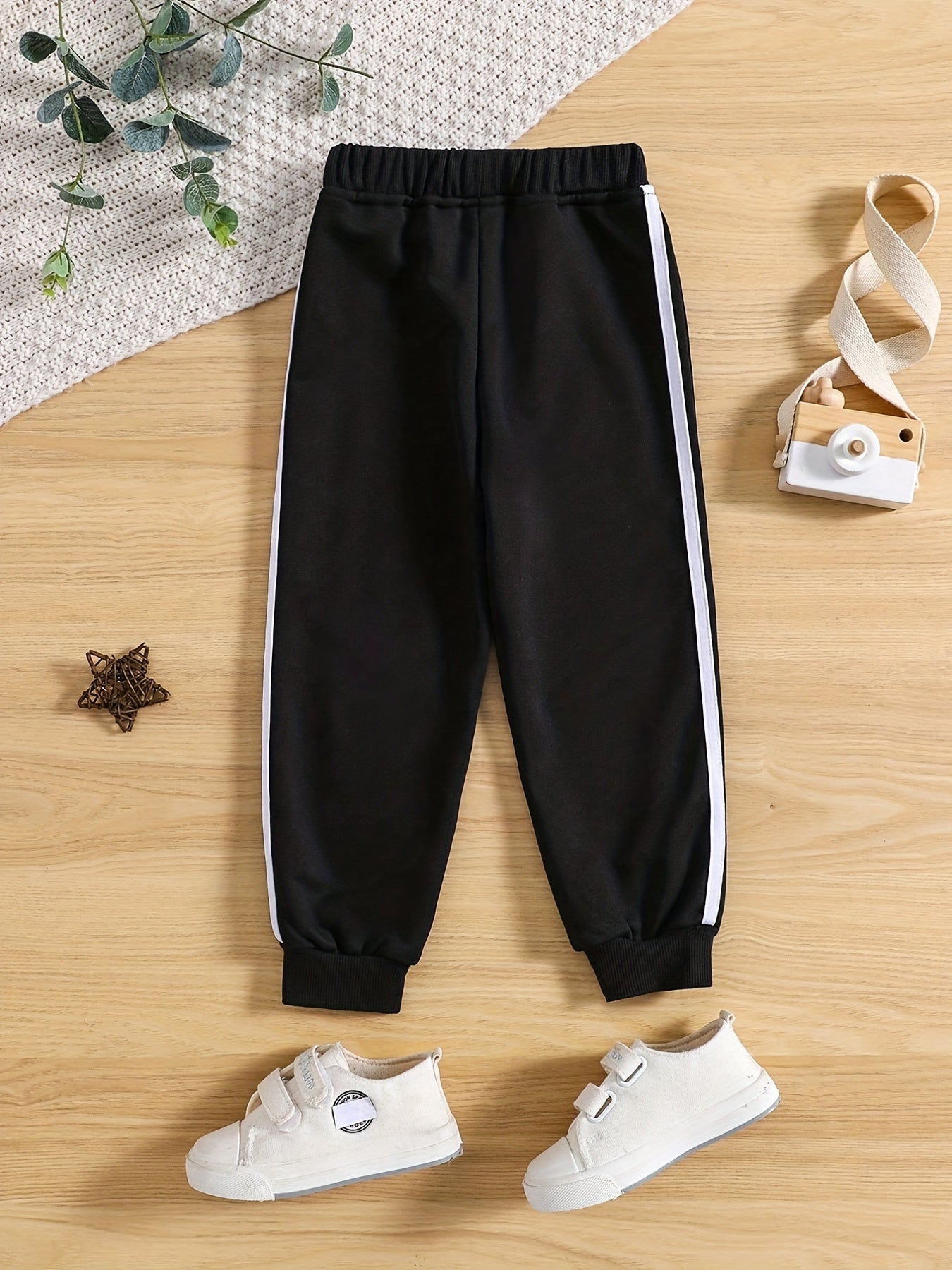 Boys Striped Active Sweatpants Quick Drying Jogger Sports Pants
