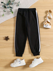 Boys Striped Active Sweatpants Quick Drying Jogger Sports Pants