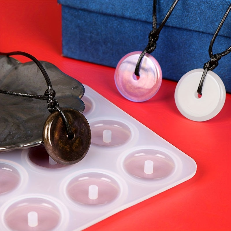 DIY Glass Jade Safety Buckle Pendant Epoxy Mold Bracelet Jewelry Silicone Mold