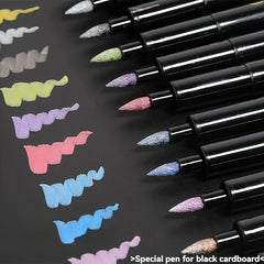 12 Metal Paint Brush Pens for DIY Non Fading Watercolor Markers