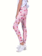 Toddler Girls Lollipop And Rainbow Athletic Leggings