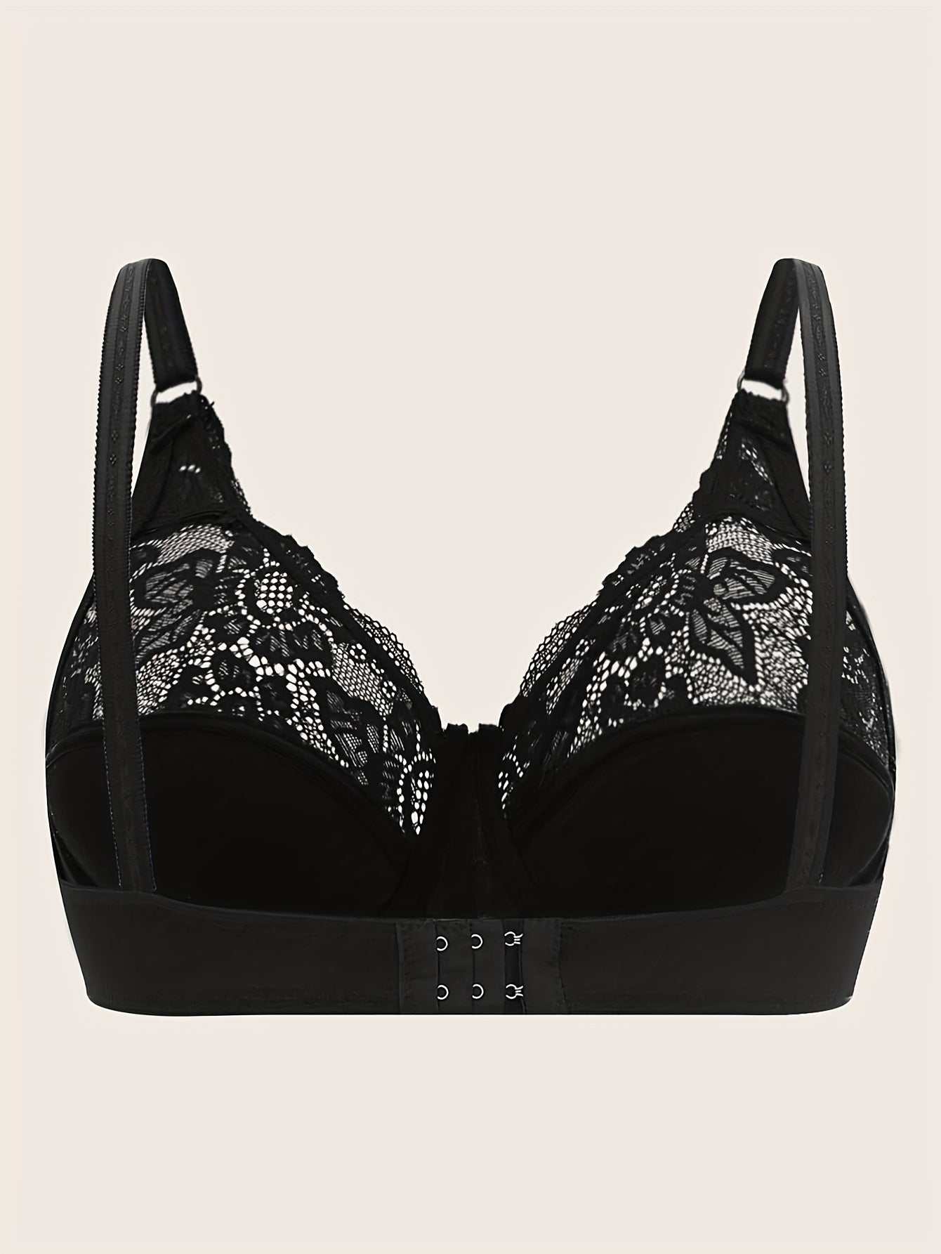 Lace Push Up Bra with Bow Tie - Women's Lingerie