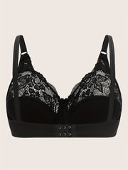 Lace Push Up Bra with Bow Tie - Women's Lingerie