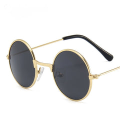 Boys Vintage Round Frame Sunglasses Lightweight Metal Sunglasses