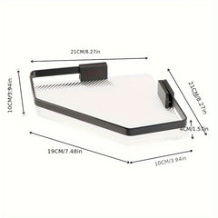 1pc Storage Rack Kitchen Bathroom Plastic Triangular Rectangular Basket