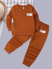 Boys Pullover Sweatshirt & Jogger Pants Set for Fall Winter