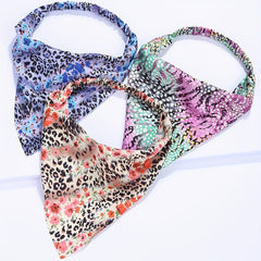 Boho Floral Triangle Scarf Vintage Printed Headband Elastic Hawaii Turban Bandan