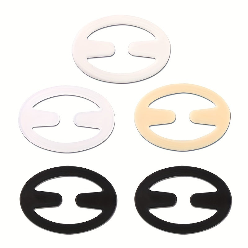 5pcs Bra Strap Clips Non-slip Buckles Conceal Straps For Braless Look