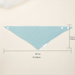 Baby Dark Green Triangle Cotton Cloth Mouth Towel Feeding Bib