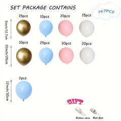 147pcs Macaron Pink Event Balloon Garland Kits