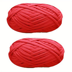 2pcs Cotton Thick Knitting Fabric Yarn DIY Soft Woven Rug Bag 100g