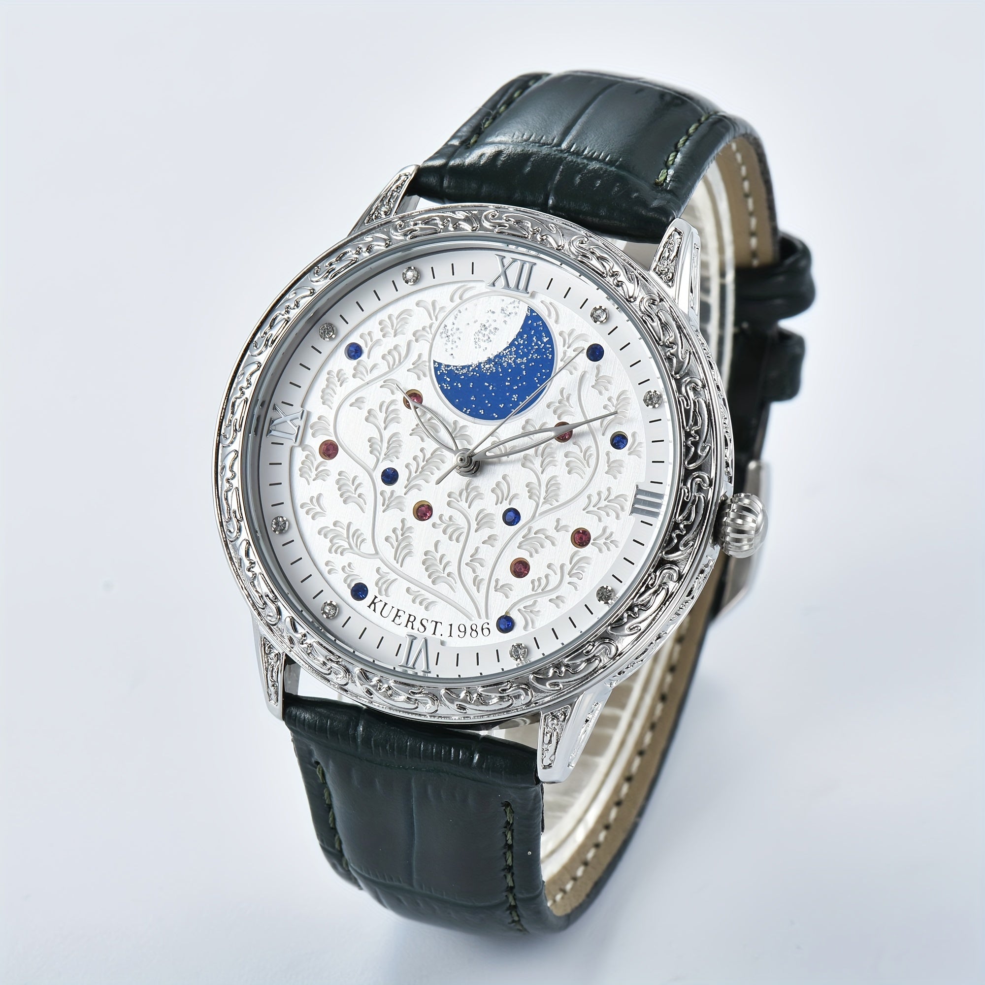 KUERST Youth Automatic Watch + Belt 3D Carved Wristwatch