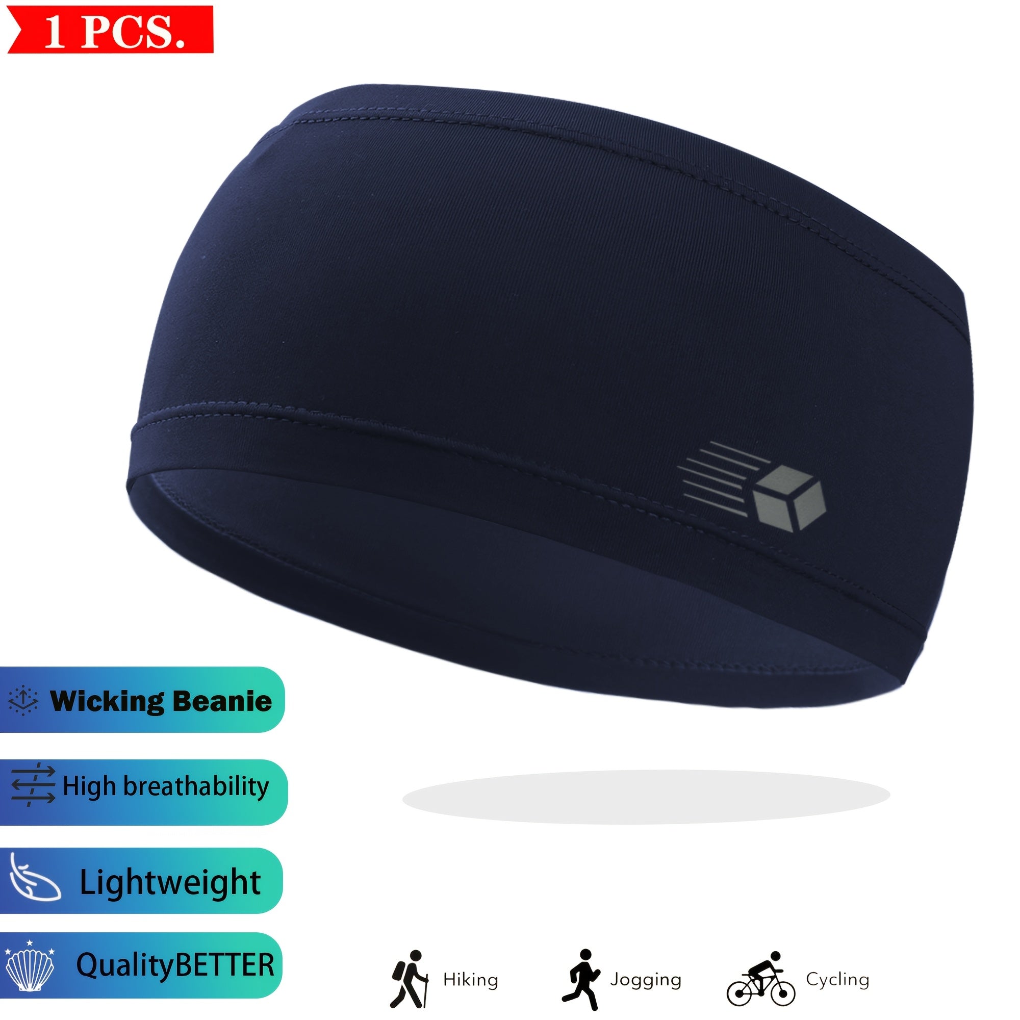 2pcs Sweat Absorbent Sports Headband for Men & Women, Elastic Yoga Running Cycli