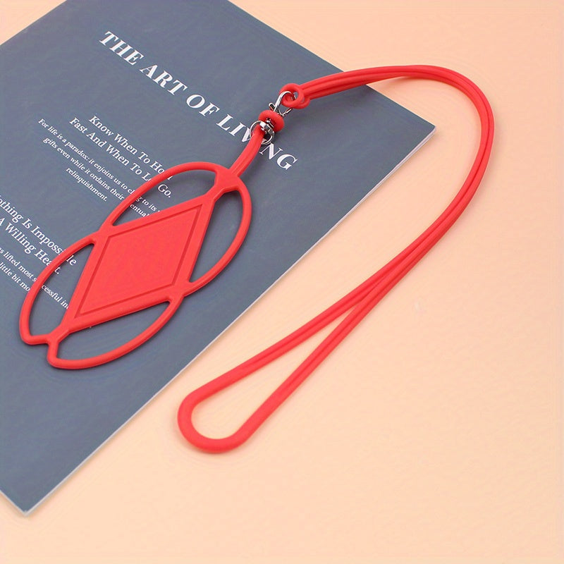 Adjustable Silicone Phone Lanyard Holder Hands-Free Neck Hanging for Smartphones
