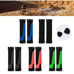 1pair Bike Handlebar Grip Lock On Rubber Cover Bike Accessories
