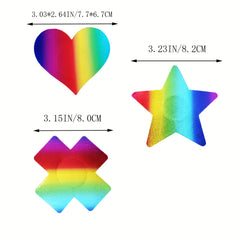 Rainbow Disposable Nipple Pasties Self Adhesive Women's Lingerie